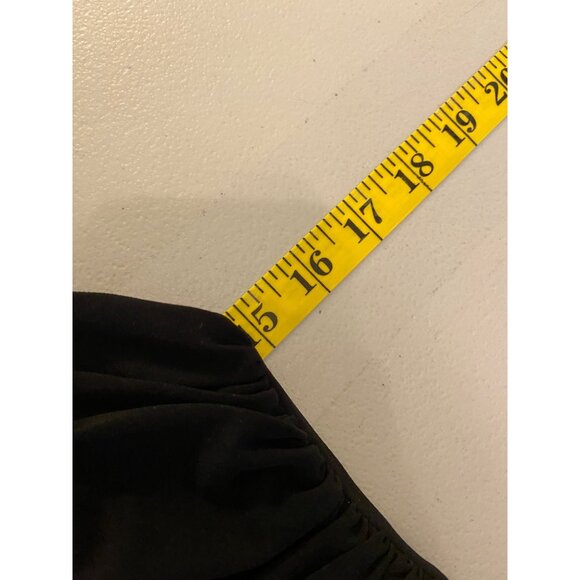 London Times Black Sleeveless Tiered Cocktail Dress Beaded Lace Size 8 - Picture 7 of 9